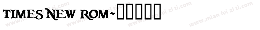 times new rom字体转换